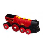 LOCOMOTIVE ROUGE PUISSANTE A PILES - BRIO - 33592 - CIRCUIT DE TRAIN