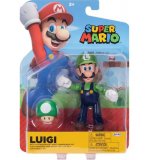 LUIGI AVEC CHAMPIGNON VERT 1UP : FIGURINE SUPER MARIO 11 CM - FIGURINE NINTENDO ARTICULE - JAKKS