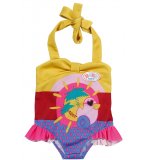 MAILLOT DE BAIN JAUNE ROUGE BLEU AVEC CANARD ROSE BABY BORN - HABIT POUPEE 39 A 46 CM - ZAPF CREATION (ZA54)