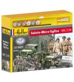 MAQUETTES 2nd GUERRE MONDIALE : COFFRET 70me ANNIVERSAIRE SAINTE MERE EGLISE - ECHELLE 1/72 - HELLER - 53004 - MAQUETTE MILITAIRE