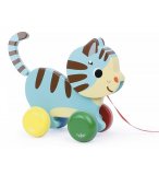 MARCEL LE CHAT A TRAINER EN BOIS - VILAC - 4607 - ANIMAL A TIRER BEBE