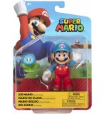 MARIO DE GLACE AVEC FLEUR DE GLACE : FIGURINE SUPER MARIO 10 CM - FIGURINE NINTENDO ARTICULE - JAKKS