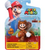 MARIO TANUKI AVEC SUPER FEUILLE : FIGURINE SUPER MARIO 10 CM - FIGURINE NINTENDO ARTICULE - JAKKS