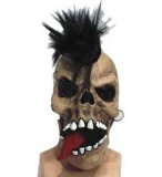 MASQUE DE PUNK AVEC FIBRES LUMINEUSES ADULTE HALLOWEEN