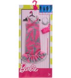MATTEL - FCT36 - BARBIE - ACCESSOIRE POUPEE - TENUE ROBE DE SOIREE ROSE ET GRISE