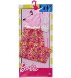 MATTEL - FCT38 - BARBIE - ACCESSOIRE POUPEE - TENUE ROBE DE SOIREE ROSE A FLEURS