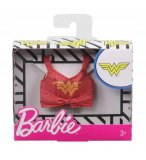 MATTEL - FXJ93 - BARBIE DEBARDEUR ROUGE WONDER WOMAN - TOP DC - TENUE - HABIT - ACCESSOIRE POUPEE