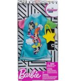 MATTEL - FXK67 - BARBIE - ACCESSOIRE POUPEE - ROBE BLEUE SUPERS NANAS AVEC SAC JAUNE - TENUE - HABIT