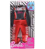 MATTEL - GHX38 - BARBIE - ACCESSOIRE POUPEE - COMBINAISON PILOTE DE COURSE ROUGE ET NOIRE HOT WHEELS + COUPE - TENUE - HABIT