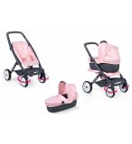 MAXI COSI POUSSETTE ET LANDAU 3 EN 1 ROSE POUPON - SMOBY - 253117 - ACCESSOIRE POUPEE