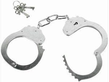 Menottes en metal avec cles - Accessoires d�guisement Policier