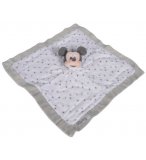 MICKEY LA SOURIS DOUDOU PLAT LANGE BLANC ET GRIS 39 X 39 CM - PELUCHE DISNEY - NICOTOY 5876709