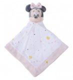 MINNIE LA SOURIS DOUDOU PLAT LANGE BLANC ET ROSE 40 X 40 CM - PELUCHE DISNEY - NICOTOY