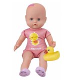 MON PREMIER POUPON BEBE BAIN ROSE 30 CM AVEC CANARD - NENUCO - FAMOSA