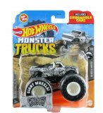 MONSTER TRUCK CHASSIS SNAPPER - HOT WHEELS - VEHICULE BLACK WHITE NOIR ET BLANC - MATTEL - GXY27