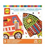 MOSAIQUES AUTOCOLLANTES VEHICULES 5 TABLEAUX - ALEX - KIT CREATIF GARCON