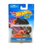 MOTORCYCLE FRIGHT BIKE - HOT WHEELS - MOTO ORANGE ET VIOLET - MINIATURE AVEC FIGURINE - MATTEL - CGC14