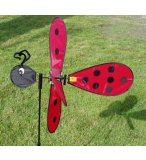 MOULIN A VENT COCCINELLE LIZZY 75 X 65 CM - GIROUETTE - DECORATION JARDIN, TERRASSE
