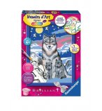 NUMERO D'ART BRILLANT FAMILLE DE LOUPS - RAVENSBURGER - 29667 - PEINTURE