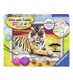 NUMERO D'ART REPOS DU TIGRE MAJESTUEUX - RAVENSBURGER - 28553 - PEINTURE