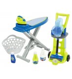PACK 3 EN 1 MENAGE : ASPIRATEUR BALAI, TABLE + FER A REPASSER, PANIER A LINGE - ECOIFFIER - 1762 - JEUX IMITATION