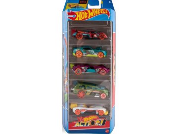 Pack de 5 v�hicules Hot Wheels : Action - Mattel - HTV45 - Set voitures miniatures