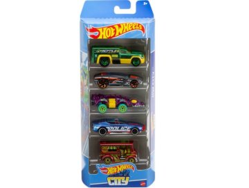 Pack de 5 v�hicules Hot Wheels : City - Mattel - HTV39 - Set voitures miniatures