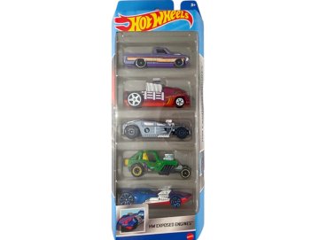 Pack de 5 v�hicules Hot Wheels : HW Exposed Engines - Mattel - HLY79 - Set voitures miniatures