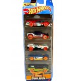 PACK DE 5 VEHICULES HOT WHEELS : TRACK BUILDER - MATTEL - HTV52 - SET VOITURES MINIATURES
