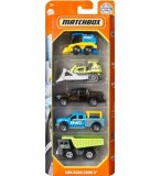 PACK DE 5 VEHICULES MATCHBOX : MBX ROAD CREW II - MATTEL - HFH09 - SET VOITURES MINIATURES - CAMION