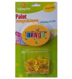 PALET MAGNETIQUE BINGO JAUNE + 100 PIONS DE LOTO - RAMASSE PIONS - LOTOQUINE