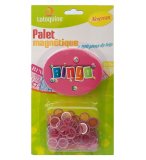 PALET MAGNETIQUE BINGO ROSE + 100 PIONS DE LOTO - RAMASSE PIONS - LOTOQUINE