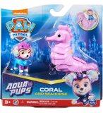 PAT PATROUILLE AQUA PUPS CORAL ET L'HIPPOCAMPE - FIGURINE CHIEN - PAW PATROL - SPIN MASTER - 20139320