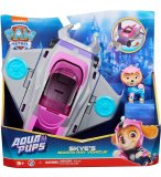 PAT PATROUILLE AQUA PUPS : STELLA ET SON SOUS-MARIN RAIE MANTA - FIGURINE CHIEN - VEHICULE DE LUXE - PAW PATROL - SPIN MASTER - 20140364