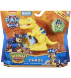 PAT PATROUILLE DINO RESCUE CHASE ET SON TYRANNOSAURUS + DINOSAURE MYSTERE - FIGURINE CHIEN - PAW PATROL - SPIN MASTER - 20126399