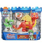 PAT PATROUILLE KNIGHTS RESCU ROCKY ET DRAGON FLAME ROUGE ET JAUNE - FIGURINE CHIEN - PAW PATROL - SPIN MASTER - 20135929