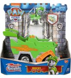 PAT PATROUILLE KNIGHTS RESCUE : ROCKY ET SON CAMION POUBELLE - FIGURINE CHIEN - VEHICULE DE LUXE - PAW PATROL - SPIN MASTER - 20135921