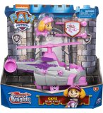 PAT PATROUILLE KNIGHTS RESCUE : STELLA ET SON HELICOPTERE - FIGURINE CHIEN - VEHICULE DE LUXE - PAW PATROL - SPIN MASTER - 20135919