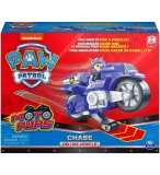 PAT PATROUILLE MOTO PUPS : CHASE AVEC SA MOTO POLICE A RETROFRICTION - FIGURINE CHIEN - VEHICULE DE LUXE - PAW PATROL - SPIN MASTER