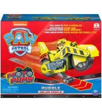 PAT PATROUILLE MOTO PUPS : RUBEN AVEC SA MOTO CHANTIER A RETROFRICTION - FIGURINE CHIEN - VEHICULE DE LUXE - PAW PATROL - SPIN MASTER - 20129829