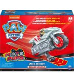 PAT PATROUILLE MOTO PUPS : WILDCAT AVEC SA MOTO A RETROFRICTION - FIGURINE CHAT - VEHICULE DE LUXE - PAW PATROL - SPIN MASTER - 20129832