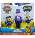 PAT PATROUILLE MR HELLINGER ET CHASE - 3 FIGURINES - CHIEN - PAW PATROL - SPIN MASTER - 20148183