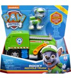 PAT PATROUILLE ROCKY AVEC CAMION POUBELLE - FIGURINE CHIEN - PAW PATROL - SPIN MASTER 