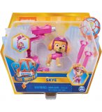 PAT PATROUILLE STELLA AVEC SON ET SAC A DOS TRANSPORTABLE - FIGURINE CHIENNE - PAW PATROL THE MOVIE - SPIN MASTER - 20130318