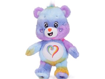 Peluche Bisounours avec coeur couleur arc en ciel - Toutensemble 30 cm - Doudou licence