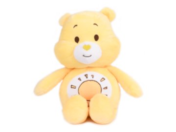 Peluche Bisounours jaune - Toutaquin 32 cm avec soleil - Doudou licence