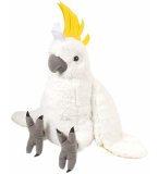 PELUCHE CACATOES 35 CM - OISEAU BLANC - CUDDLEKINS - WILD REPUBLIC - 10925
