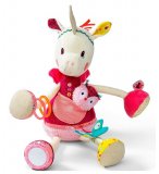 PELUCHE CALINE D'ACTIVITES LOUISE LA LICORNE - LILLIPUTIENS - EVEIL BEBE FILLE