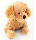 PELUCHE CHIEN BRUN ASSIS 22 CM 