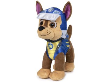 Peluche chien policier chase 29 cm - pat' patrouille dino rescue - peluche licence